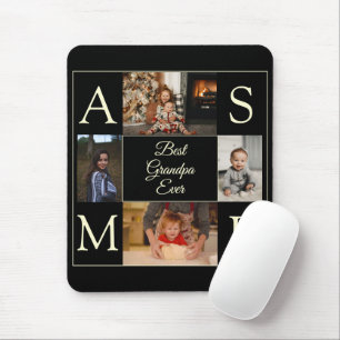 最高のGrandpa Ever 4 Photo Collage Gift マウスパッド