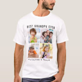 最高のGrandpa Ever 4 Photo Keepsake Gift Tシャツ (正面)