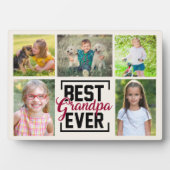 最高のGrandpa Ever 5家族フォトコラージュ フォトプラーク (正面)