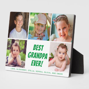 最高のGrandpa Ever 5枚の写真ファミリー フォトプラーク
