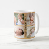 最高のGrandpa Ever 6フォトカスタムコラージュ素朴 コーヒーマグカップ (正面右)