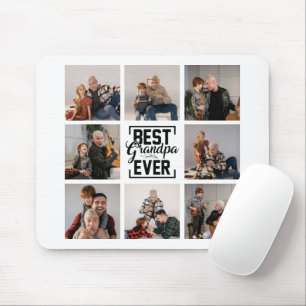 最高のGrandpa Ever 8フォトコラージュのマウスパッド マウスパッド