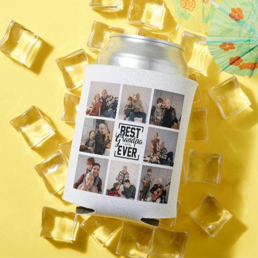 最高のGrandpa Ever 8フォトコラージュクーラーボックス 缶クーラー (インサイチュ 夏)
