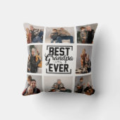 最高のGrandpa Ever 8フォトコラージュ装飾用クッション クッション (裏面)