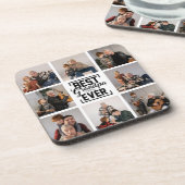 最高のGrandpa Ever 8フォトコラージュ コースター (左側)