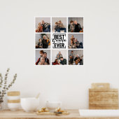 最高のGrandpa Ever 8フォトコラージュ ポスター (キッチン)
