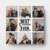 最高のGrandpa Ever 8写真コラージュのプラーク フォトプラーク (正面)