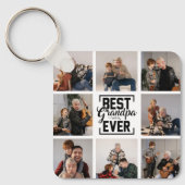 最高のGrandpa Ever 8 Photo Collage Keychain キーホルダー (正面)