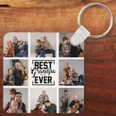 最高のGrandpa Ever 8 Photo Collage Keychain キーホルダー (裏面)