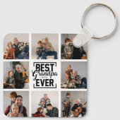 最高のGrandpa Ever 8 Photo Collage Keychain キーホルダー (裏面)