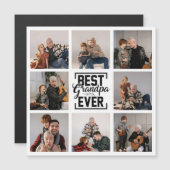 最高のGrandpa Ever 8 Photo Collage Magnetic Card (正面/裏面)