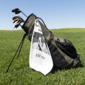 最高のGrandpa ever add photo nameクラシックエレガント ゴルフタオル (グリーン)