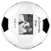 最高のGrandpa ever add photo nameクラシックエレガント サッカーボール (回転)