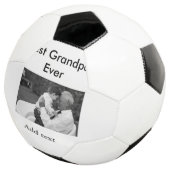 最高のGrandpa ever add photo nameクラシックエレガント サッカーボール (3/4)