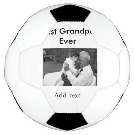 最高のGrandpa ever add photo nameクラシックエレガント サッカーボール