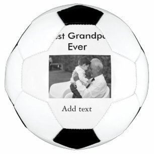 最高のGrandpa ever add photo nameクラシックエレガント サッカーボール