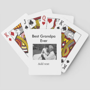 最高のGrandpa ever add photo nameクラシックエレガント トランプ
