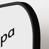 最高のGrandpa ever add photo nameクラシックエレガント ピックルボールラケット (左詳細)