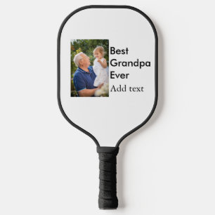 最高のGrandpa ever add photo nameクラシックエレガント ピックルボールラケット