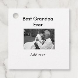 最高のGrandpa ever add photo nameクラシックエレガント フェイバータグ