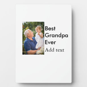 最高のGrandpa ever add photo nameクラシックエレガント フォトプラーク