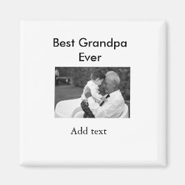 最高のGrandpa ever add photo nameクラシックエレガント マグネット