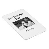 最高のGrandpa ever add photo nameクラシックエレガント マグネット (右側)