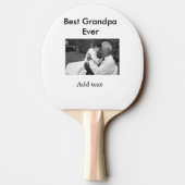 最高のGrandpa ever add photo nameクラシックエレガント 卓球ラケット (裏面)