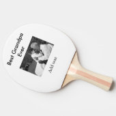 最高のGrandpa ever add photo nameクラシックエレガント 卓球ラケット (横)