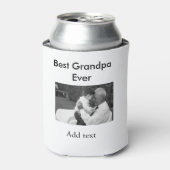最高のGrandpa ever add photo nameクラシックエレガント 缶クーラー (缶正面)