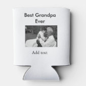 最高のGrandpa ever add photo nameクラシックエレガント 缶クーラー (裏面)
