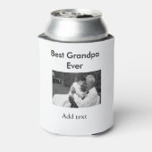 最高のGrandpa ever add photo nameクラシックエレガント 缶クーラー (缶裏面)