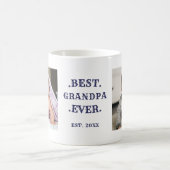 最高のGrandpa Ever Blue誕生日2枚 コーヒーマグカップ (中央)