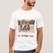 最高のGrandpa Ever Family Photo Tシャツ (正面)