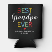 最高のGrandpa Ever Gift 4フォトクーラーボックス 缶クーラー (正面)