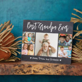 最高のGrandpa Ever Grandkids 5 Photo Chalkboard フォトプラーク (側面)
