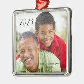 最高のGrandpa Ever Grandparent's Day写真 メタルオーナメント (左)