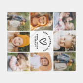 最高のGrandpa Ever Instagramフォトコラージュ フリースブランケット (正面(横))