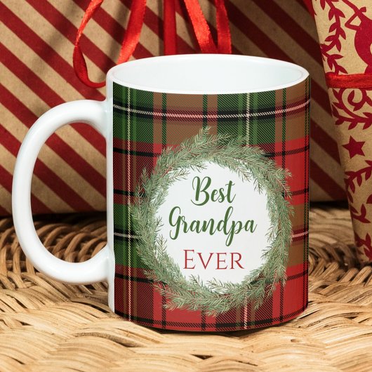 最高のGrandpa Ever Merry Christmas Photo Mag コーヒーマグカップ