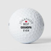 最高のGrandpa Ever Nameハート ゴルフボール (正面)