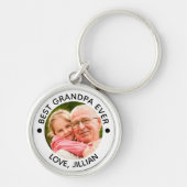 最高のGRANDPA EVER ONE パーソナライズされた キーホルダー (正面)