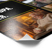 最高のGrandpa Ever Photo Collageとカスタム文字 フォトプリント (角)