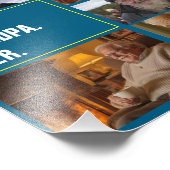 最高のGrandpa Ever Photo Collageとカスタム文字 フォトプリント (角)