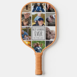 最高のgrandpa ever photo collage文字tan ピックルボールラケット