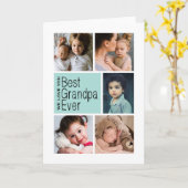 最高のGrandpa Ever Photo Collage カード (黄色い花)