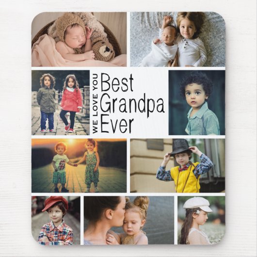 最高のGrandpa Ever Photo Collage マウスパッド (正面)