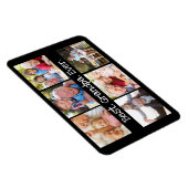 最高のGrandpa Ever Photo Collage in Black モダン マグネット (右側)