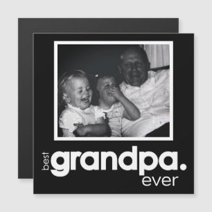 最高のGrandpa Ever Photo Magnetic 5.25インチカード