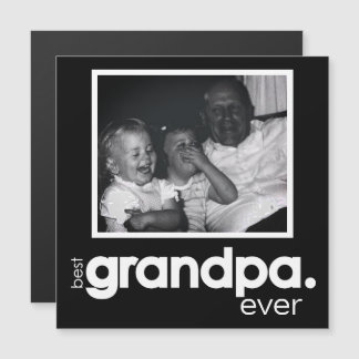 最高のGrandpa Ever Photo Magnetic 5.25インチカード