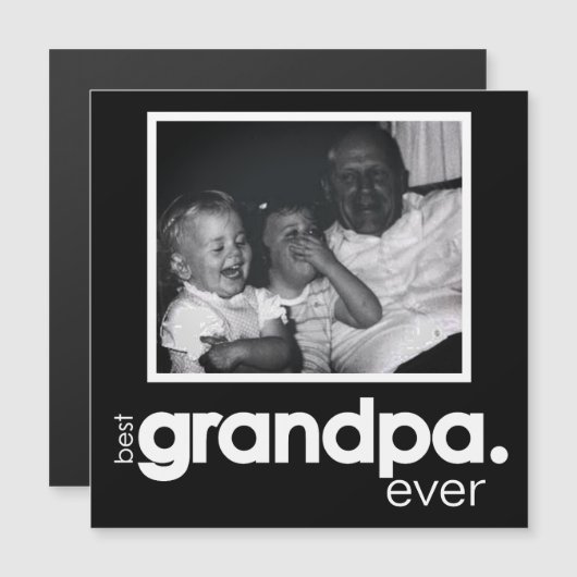 最高のGrandpa Ever Photo Magnetic 5.25インチカード (正面/裏面)